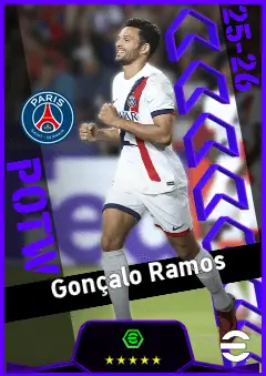 Gonçalo Ramos eFootball 2026 player card, 95 OVR CF