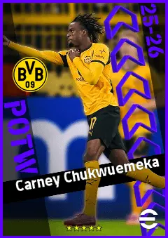 Carney Chukwuemeka eFootball 2026 player card, 93 OVR AMF