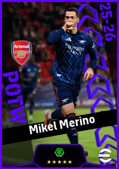 Mikel Merino eFootball 2026 player card, 94 OVR CF