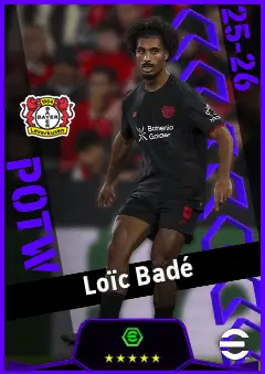 Loïc Badé eFootball 2026 player card, 93 OVR CB
