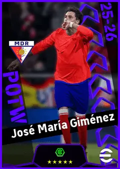 José María Giménez eFootball 2026 player card, 94 OVR CB