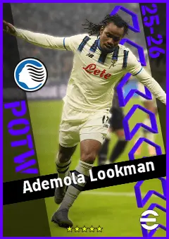 Ademola Lookman eFootball 2026 player card, 94 OVR AMF