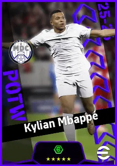 Kylian Mbappé eFootball 2026 player card, 96 OVR CF