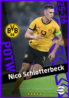 Nico Schlotterbeck eFootball 2026 player card, 95 OVR CB