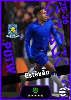 Estêvão eFootball 2026 player card, 94 OVR RWF