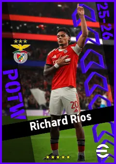 Richard Ríos eFootball 2026 player card, 93 OVR CMF