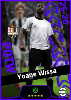 Yoane Wissa eFootball 2026 player card, 94 OVR CF