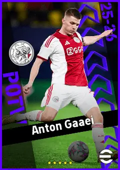 Anton Gaaei eFootball 2026 player card, 92 OVR RB