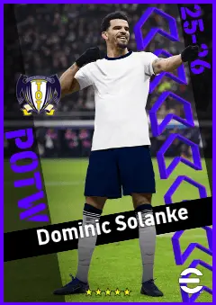 Dominic Solanke eFootball 2026 player card, 94 OVR CF