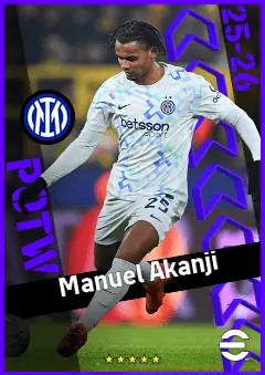 Manuel Akanji eFootball 2026 player card, 94 OVR CB