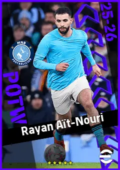 Rayan Aït-Nouri eFootball 2026 player card, 93 OVR LB