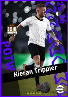 Kieran Trippier eFootball 2026 player card, 93 OVR RB