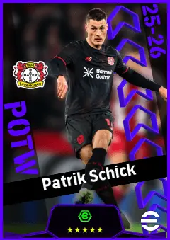 Patrik Schick eFootball 2026 player card, 94 OVR CF
