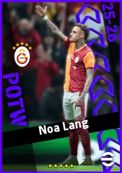 Noa Lang eFootball 2026 player card, 93 OVR LMF