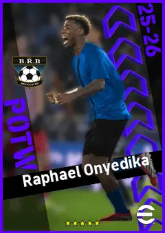Raphael Onyedika eFootball 2026 player card, 93 OVR DMF