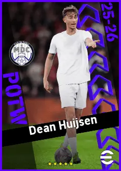 Dean Huijsen eFootball 2026 player card, 96 OVR CB