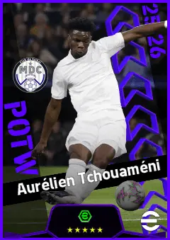 Aurélien Tchouaméni eFootball 2026 player card, 95 OVR DMF