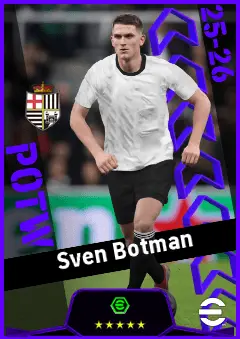 Sven Botman eFootball 2026 player card, 94 OVR CB