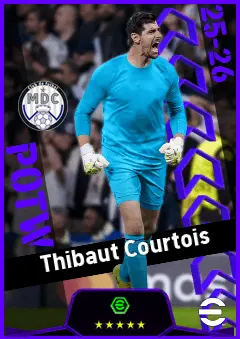 Thibaut Courtois eFootball 2026 player card, 96 OVR GK
