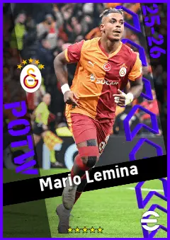 Mario Lemina eFootball 2026 player card, 93 OVR DMF