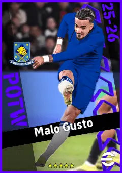 Malo Gusto eFootball 2026 player card, 93 OVR RB