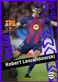 Robert Lewandowski eFootball 2026 player card, 95 OVR CF