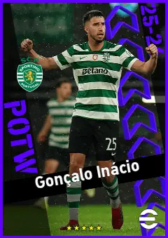 Gonçalo Inácio eFootball 2026 player card, 93 OVR CB