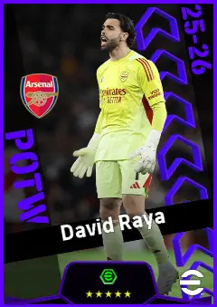 David Raya eFootball 2026 player card, 95 OVR GK
