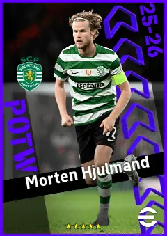 Morten Hjulmand eFootball 2026 player card, 94 OVR DMF