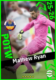 Mathew Ryan eFootball 2026 player card, 93 OVR GK