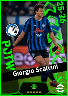 Giorgio Scalvini eFootball 2026 player card, 94 OVR CB