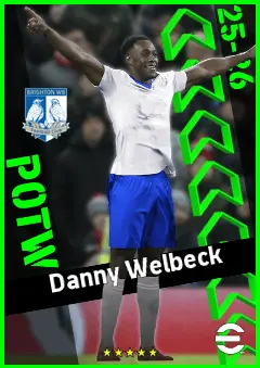 Danny Welbeck eFootball 2026 player card, 93 OVR CF