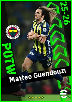 Matteo Guendouzi eFootball 2026 player card, 94 OVR CMF