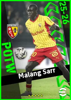 Malang Sarr eFootball 2026 player card, 92 OVR CB
