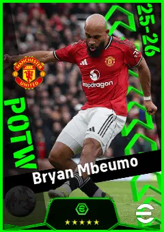 Bryan Mbeumo eFootball 2026 player card, 95 OVR CF