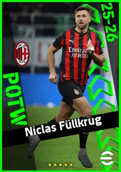 Niclas Füllkrug eFootball 2026 player card, 93 OVR CF