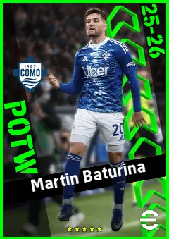 Martin Baturina eFootball 2026 player card, 94 OVR LMF
