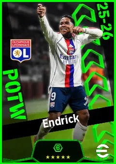 Endrick eFootball 2026 player card, 93 OVR CF