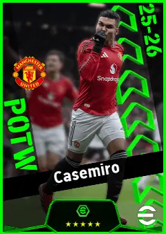 Casemiro eFootball 2026 player card, 93 OVR DMF
