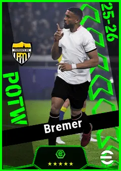 Bremer eFootball 2026 player card, 94 OVR CB