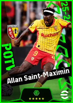 Allan Saint-Maximin eFootball 2026 player card, 93 OVR CF
