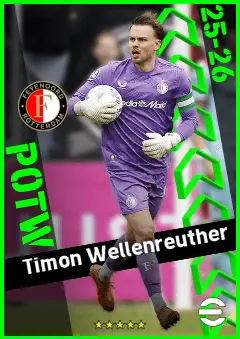 Timon Wellenreuther eFootball 2026 player card, 92 OVR GK