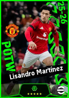 Lisandro Martínez eFootball 2026 player card, 94 OVR CB