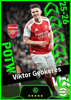 Viktor Gyökeres eFootball 2026 player card, 95 OVR CF