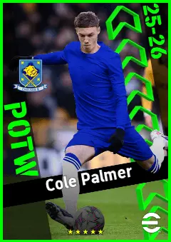 Cole Palmer eFootball 2026 player card, 96 OVR AMF