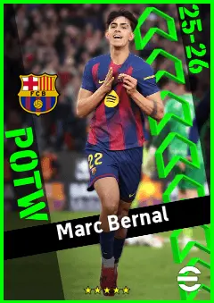 Marc Bernal eFootball 2026 player card, 93 OVR CMF