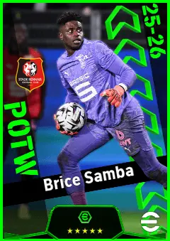 Brice Samba eFootball 2026 player card, 93 OVR GK