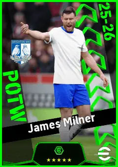 James Milner eFootball 2026 player card, 92 OVR DMF