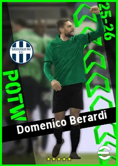 Domenico Berardi eFootball 2026 player card, 93 OVR RWF