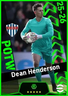 Dean Henderson eFootball 2026 player card, 93 OVR GK